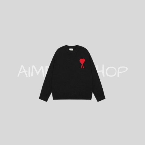 Knitted Ami Sweater Black
