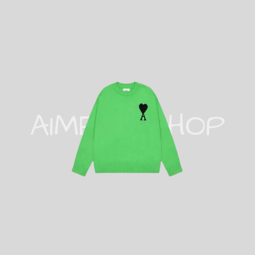 Knitted Ami Sweater Green