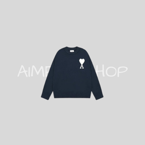 Knitted Ami Sweater Neavy Blue