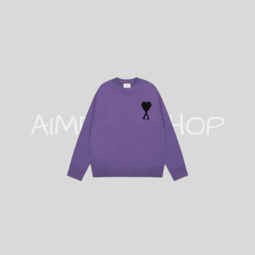 Knitted Ami Sweater Purple