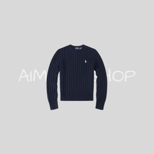 Knitted Ralph Sweater Neavy Blue White