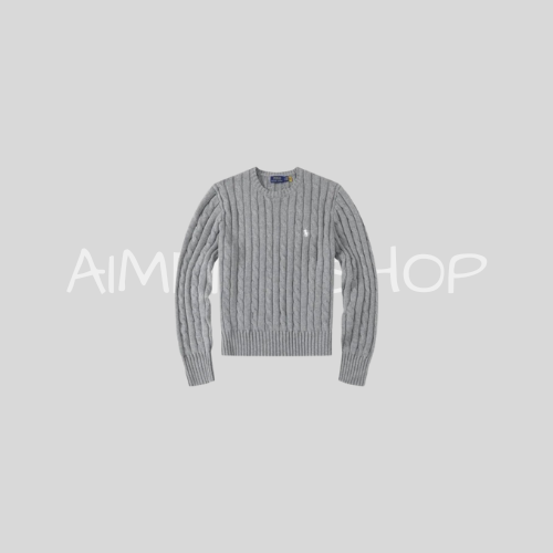 Knitted Ralph Sweater Grey White