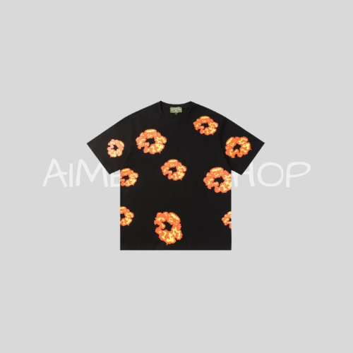Tears Shirt Black Orange